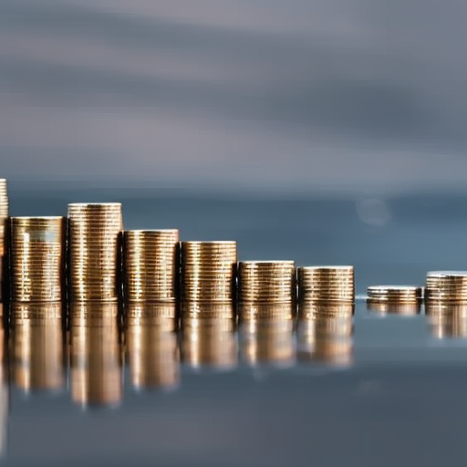 of coins with water droplets cascading down, showing the potential for exponential growth