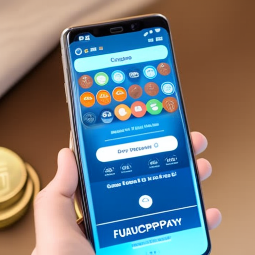 N holding a smartphone, with a faucetpay app open and a selection of cryptocurrency coins inside the app