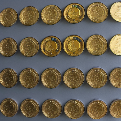 of coins earned from Faucetpay faucets over time, with a wave-like pattern of varying heights and colors