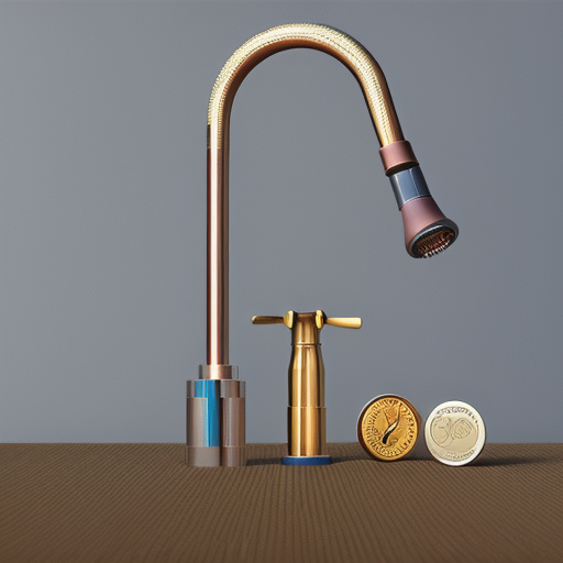 Ful, minimalist illustration of an empty faucet with a dial set to 'zero' and coins spilling out of its mouth