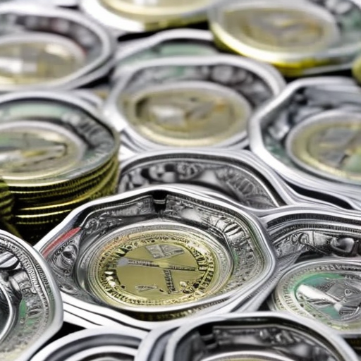 Y colored money streaming out of a sleek, modern faucet against a white background