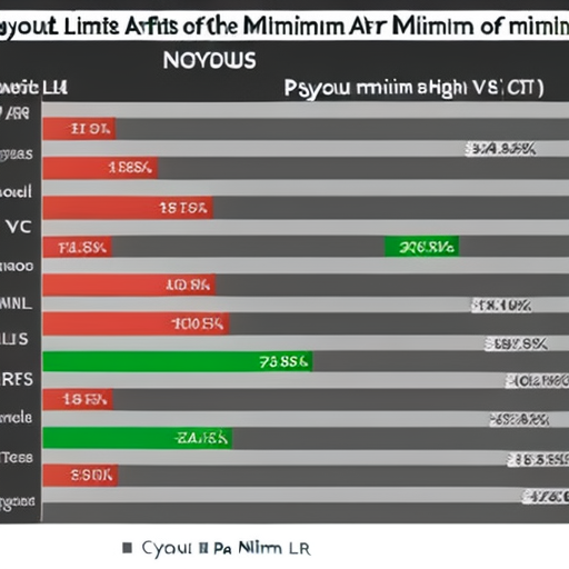 Graph showing the comparison of payout limits across various crypto sites, with "No Minimum Payout"highlighted in bold