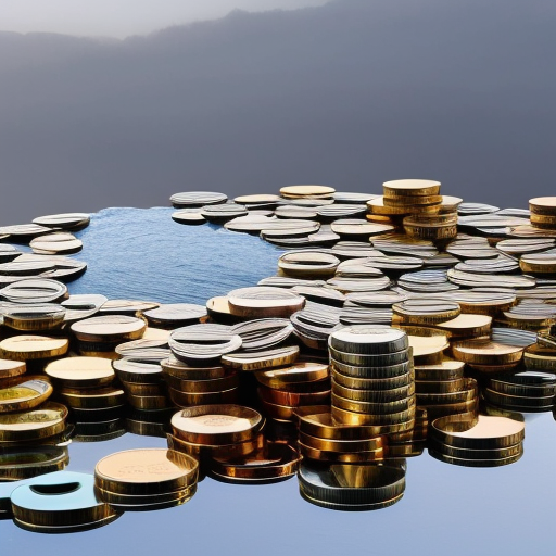 A colorful abstract image of a coin pouring into a pool of coins, representing the non-traditional faucets