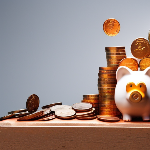 Ful image of a piggy bank overflowing with coins, accompanied by coins spraying out of an open toolbox