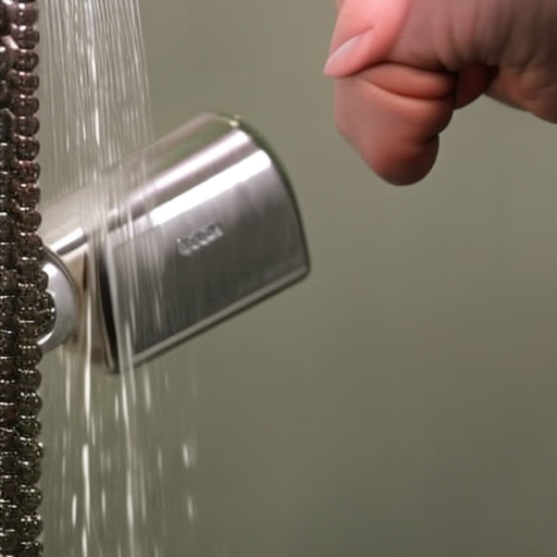 -up of a hand quickly pressing a button to release a shower of coins from a faucet