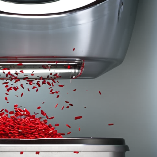 Flowing vessel of coins pouring into a sleek, modern sink with a bright red Speedy Rewards logo on the side