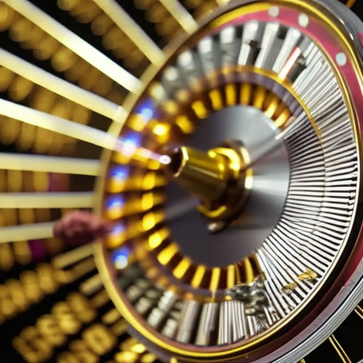 N spinning a roulette wheel with coins of different cryptocurrencies flying around them