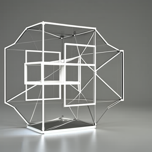 Ist line drawing of a futuristic-looking 3D cube with automated time-saving features, like arrows pointing to quick and easy access points