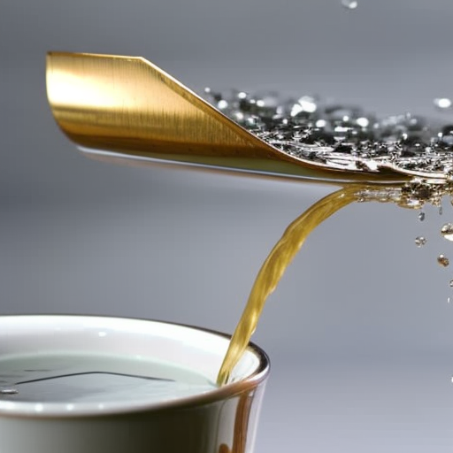 T dripping water into a cup held by a hand, with coins spilling out of it