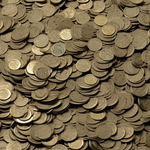 Of coins growing steadily over time with a small stream of coins flowing in daily