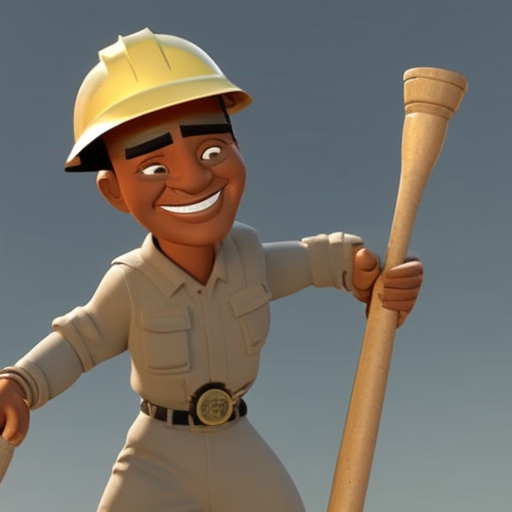 On image of a person in a mining helmet, holding a pickaxe, surrounded by a pile of coins, with a satisfied smile on their face