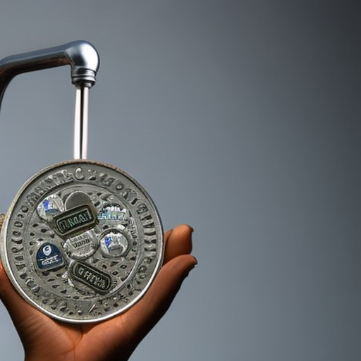 On image of a hand holding a faucet spout that is overflowing with ERC-20 tokens